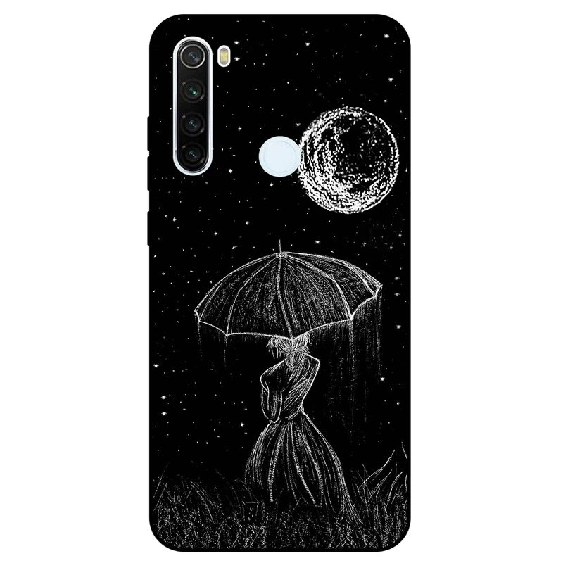 کاور مگافون طرح دختر و ماه مدل 1369 مناسب برای گوشی موبایل شیائومی Redmi Note 8  