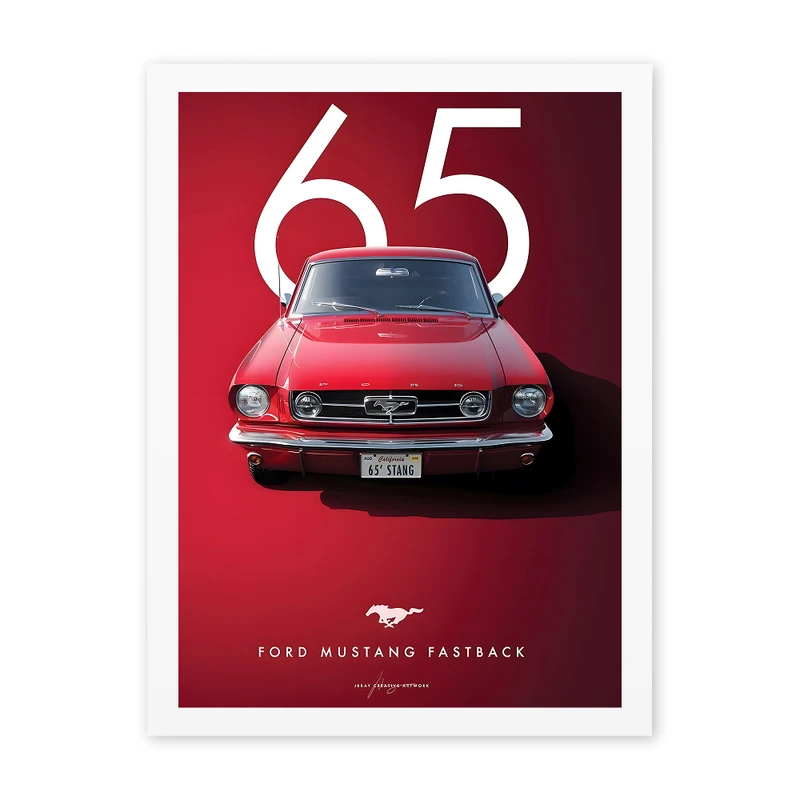 تابلو مدل دکوراتیو طرح ماشین کد 1160 فریم سفید