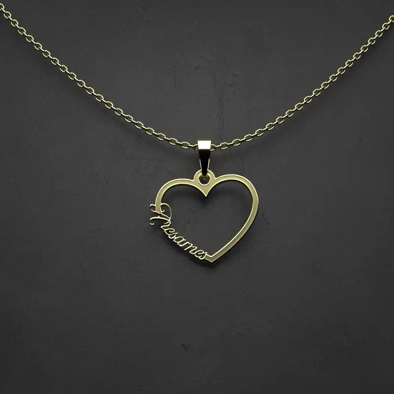 گردنبند طلا 18 عیار زنانه مدوپد مدل اسم Aresames کد VV2-1-1178