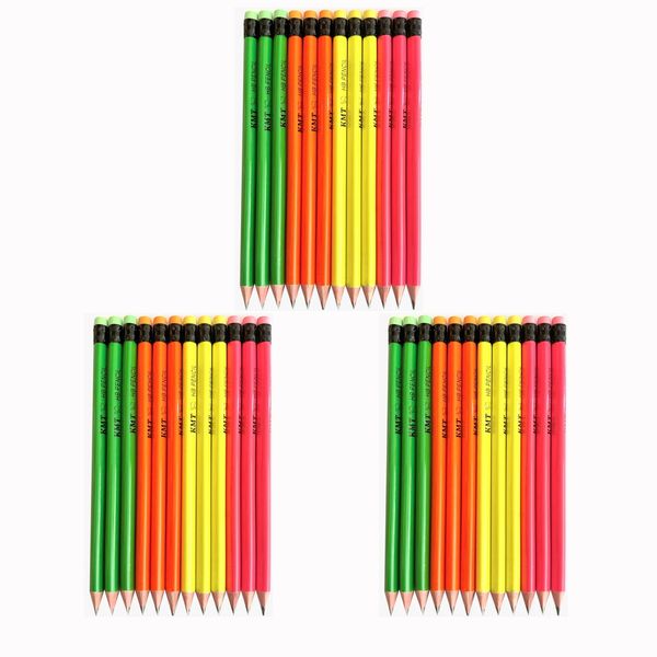 مداد مشکی مدل پاک کن دار طرح سه گوش بسته 36 عددی