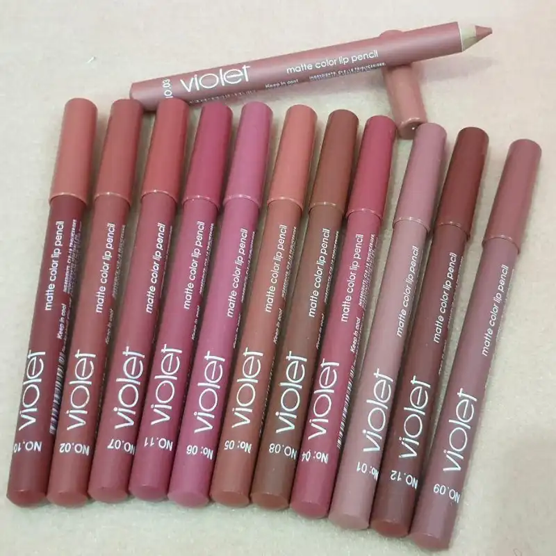 رژ لب مدادی وییولت مدل فردو مجموعه 12 عددی