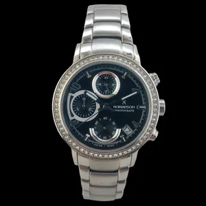 ساعت مچی عقربه ای زنانه رومانسون مدل نگین دار سه موتوره