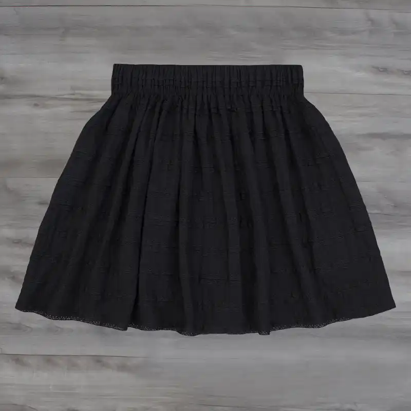 دامن چین‌دار زنانه کد 2 رنگ مشکی