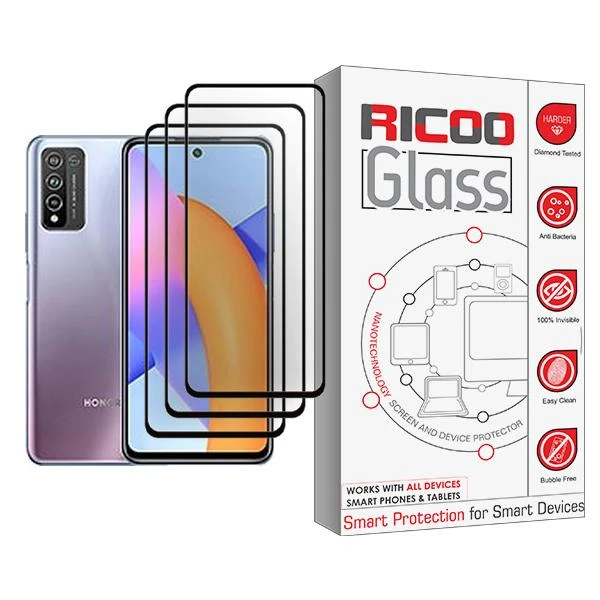 محافظ صفحه نمایش ریکو مدل Glass MIX003 مناسب برای گوشی موبایل آنر 10X Lite بسته سه عددی