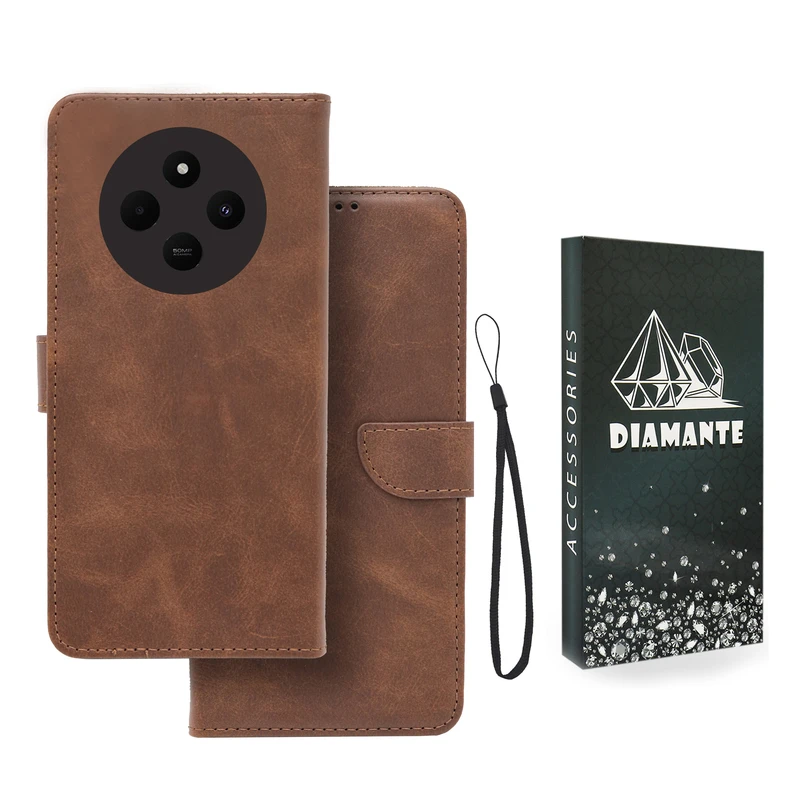 کیف کلاسوری دیامانته مدل Bandaviz Bk مناسب برای گوشی موبایل شیائومی Poco C75 به همراه بندآویز