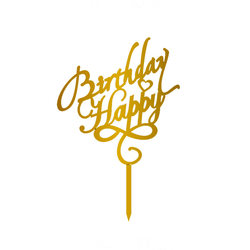 تاپر کیک تولد مدل happy birthday کد H06