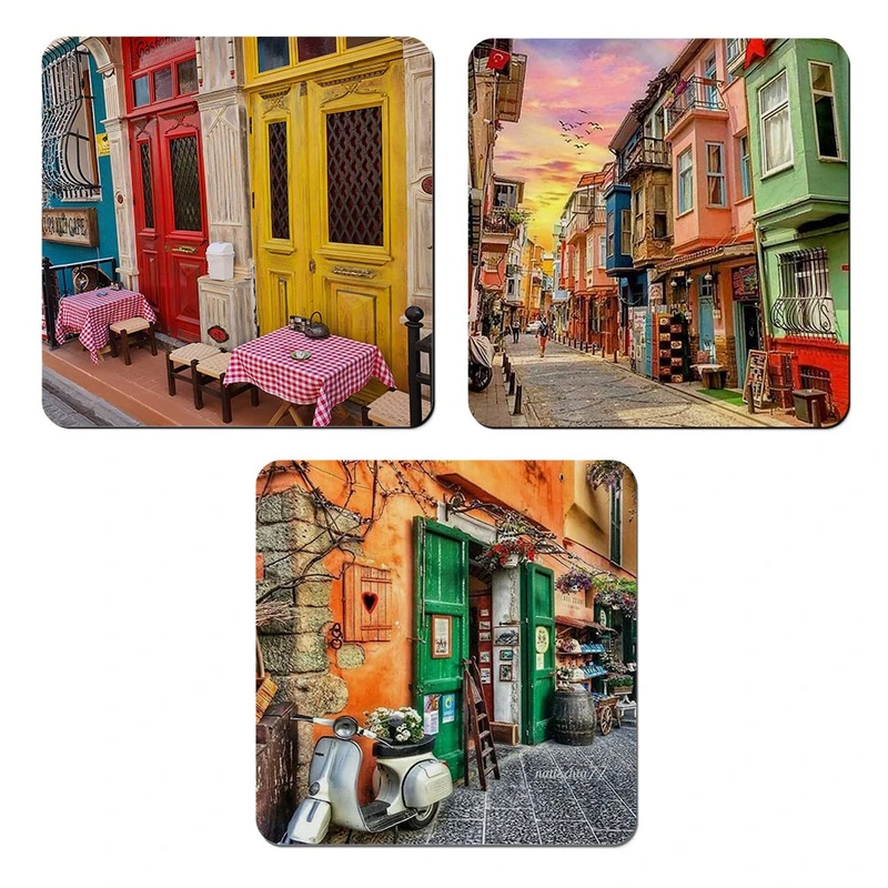 مگنت صباطرح مدل کوچه و خیابان کد M1310 مجموعه 3 عددی