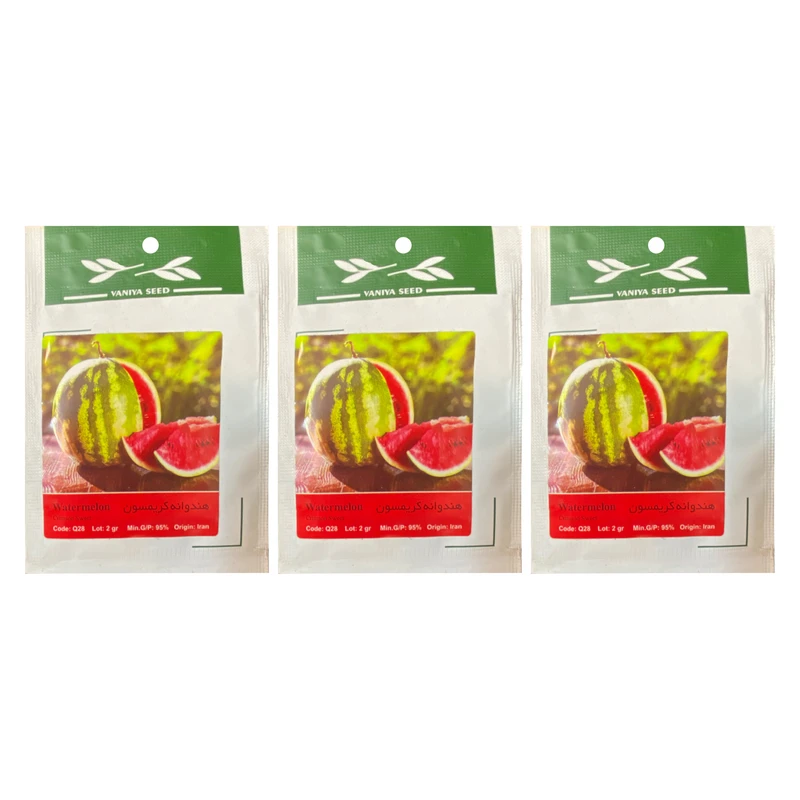 بذر هندوانه کریمسون وانیا مدل Watermelon Crimson sweet بسته 3 عددی