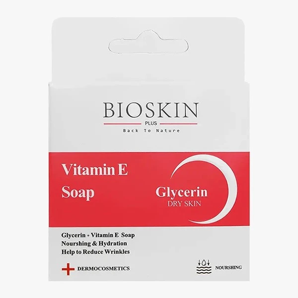 صابون شستشو صورت بایو اسکین مدل VITAMIN E مناسب انواع پوست وزن 100 گرم 