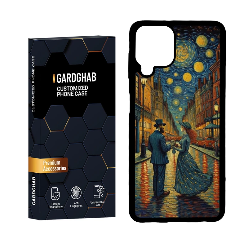   کاور گارد قاب مدل پشت گلس هنری مناسب برای گوشی موبایل سامسونگ Galaxy A22 4G