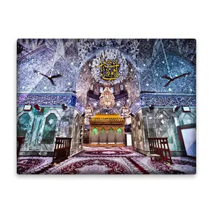 کاشی اطلس آبی طرح یا قمر بنی هاشم   مدل T4618
