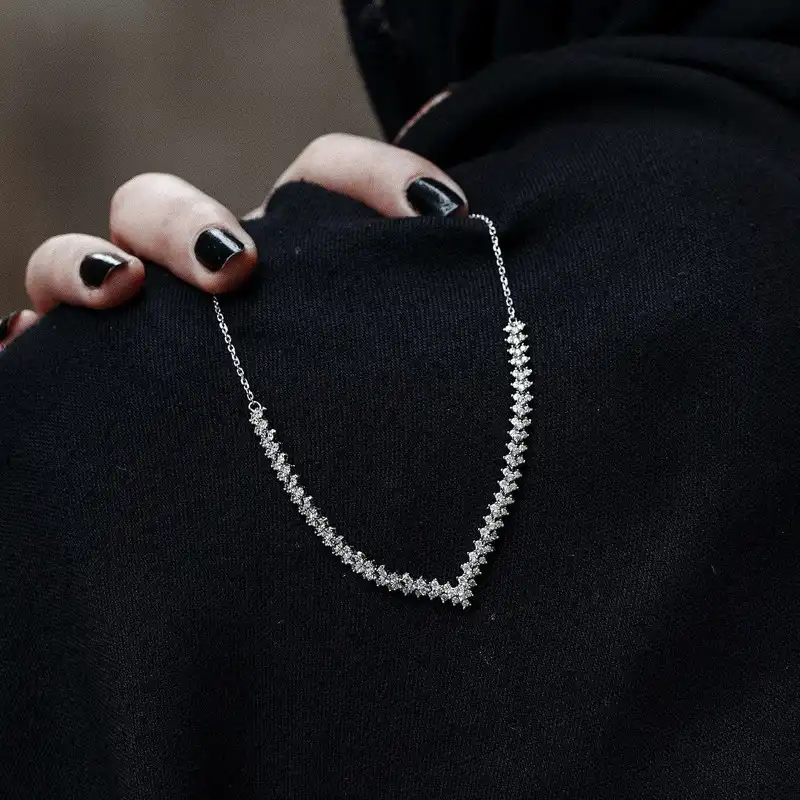 نیم ست نقره زنانه مدل RZZDEH-021