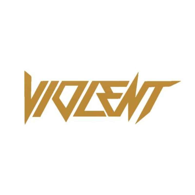 برچسب شیشه خودرو طرح VIOLENT کد Sv002T