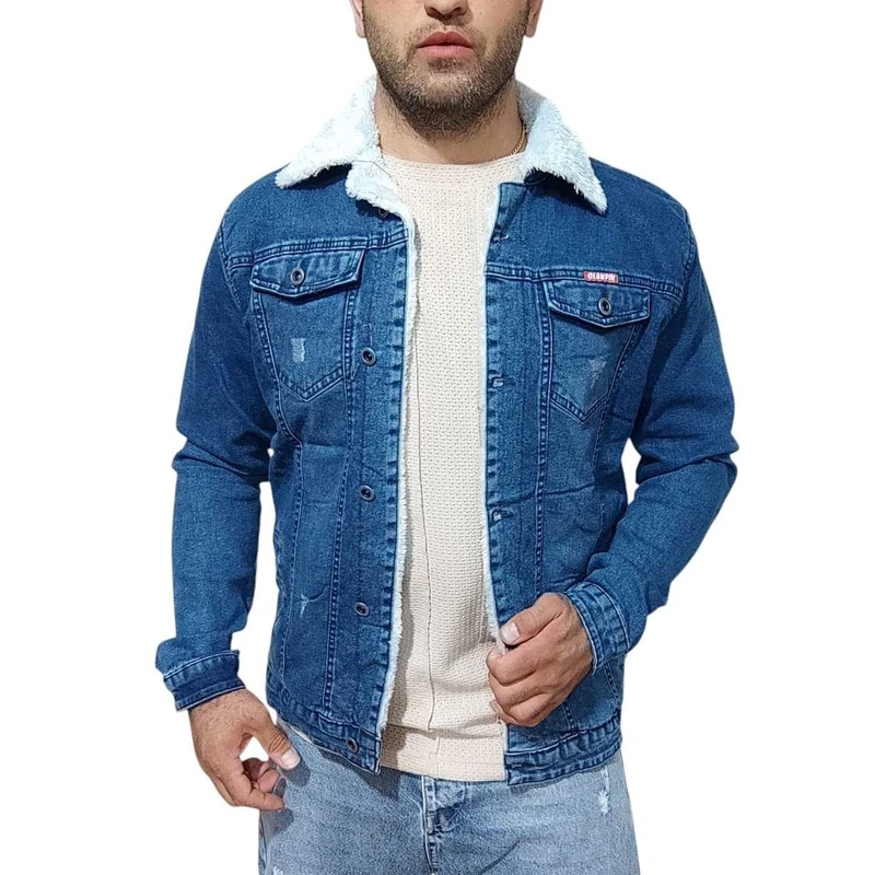 کت مردانه مدل جین دو جیب کد 77744