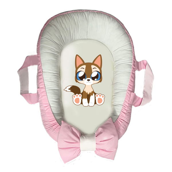 سرویس خواب سه تکه نوزاد مدل گارد محافظ دار طرح گربه کد 068