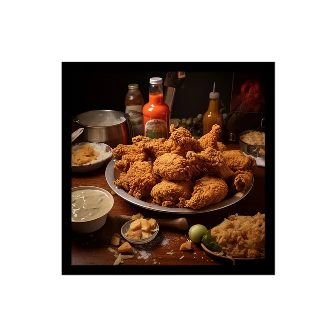 تابلو نوری بکلیت طرح رستوران و فست فود سوخاری مدل B-MID-16958