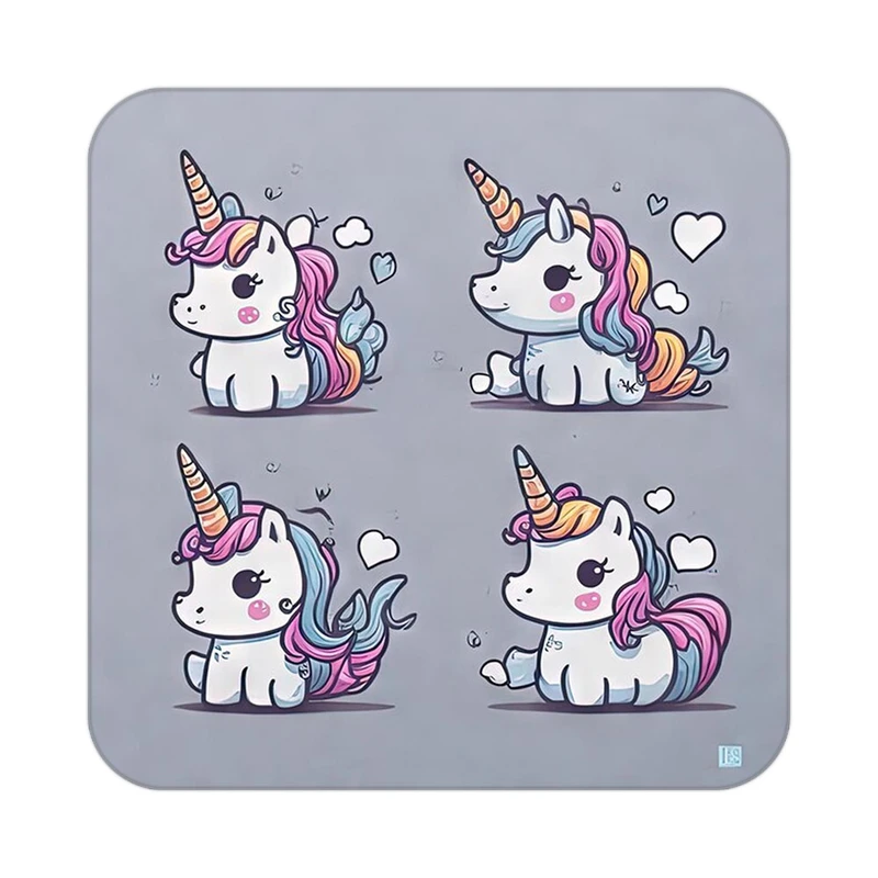 زیر لیوانی کاکتی طرح اسب تک شاخ و یونیکورن مدل mp30574