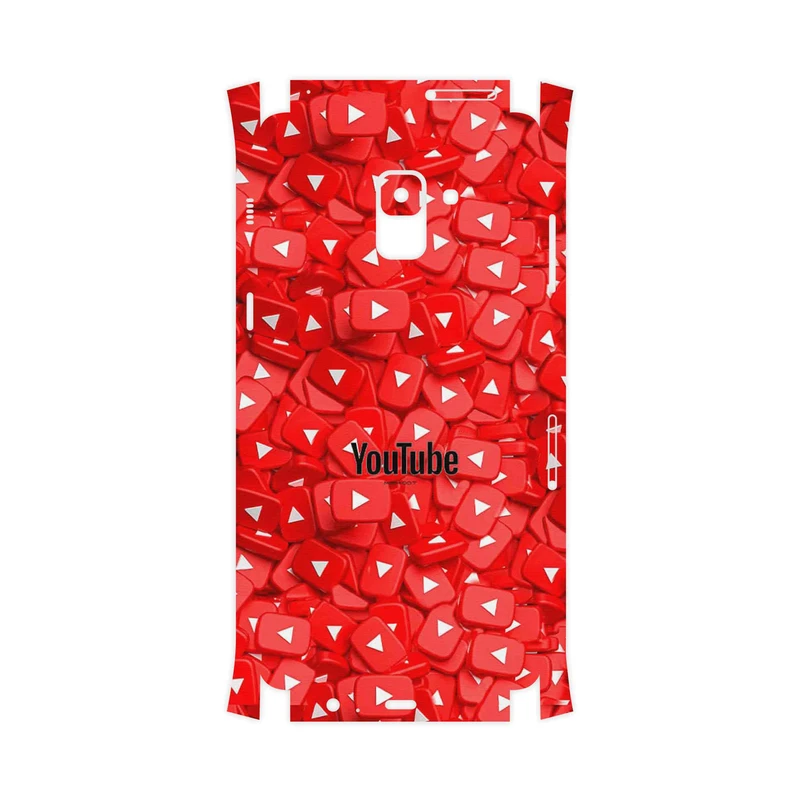 برچسب پوششی ماهوت مدل Youtube-FullSkin مناسب برای گوشی موبایل سامسونگ Galaxy A8 Plus 2018