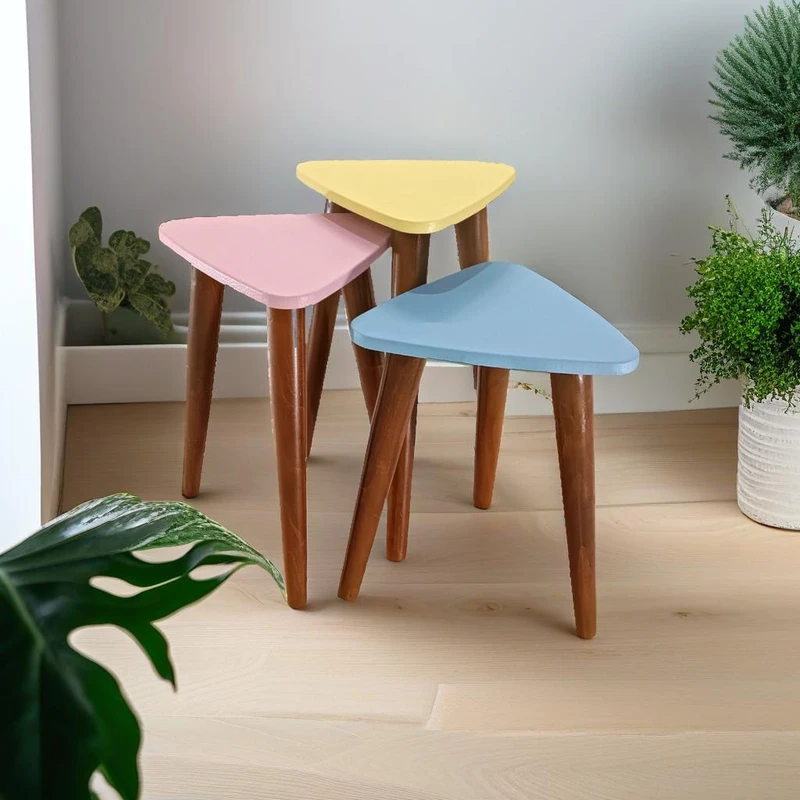 میز عسلی مدل لیون 324 کد 116 مجموعه 3 عددی