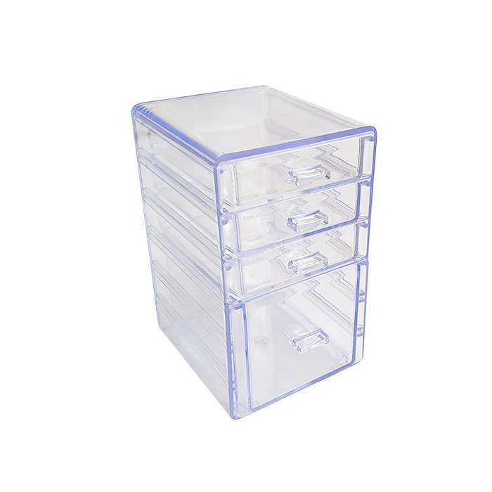 استند لوازم آرایشی مدل باکس ایستاده 4 کشو کد 7014