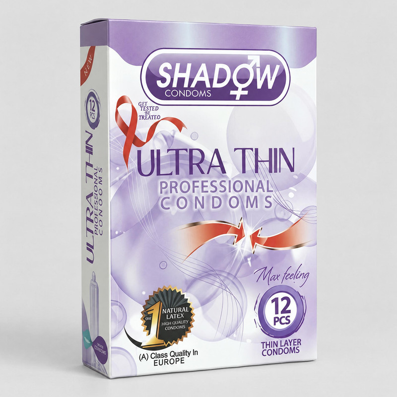 کاندوم شادو مدل Ultra Thin بسته 12 عددی