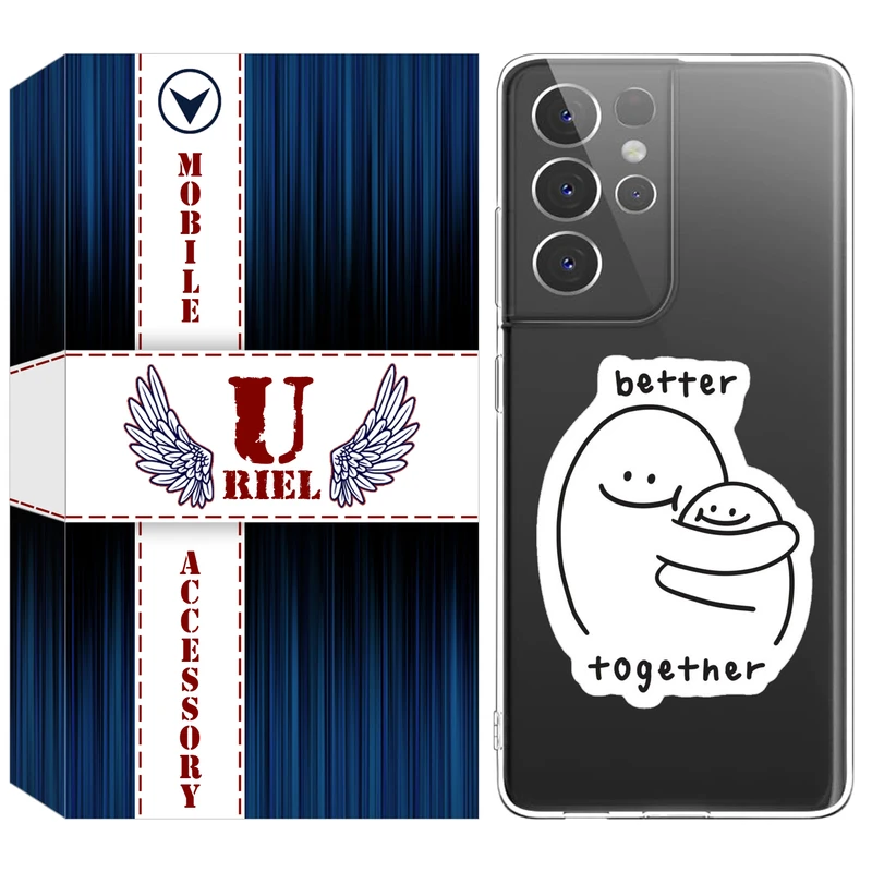 کاور یوریل مدل Clear کد 90 طرح Together مناسب برای گوشی موبایل سامسونگ Galaxy S21 Ultra