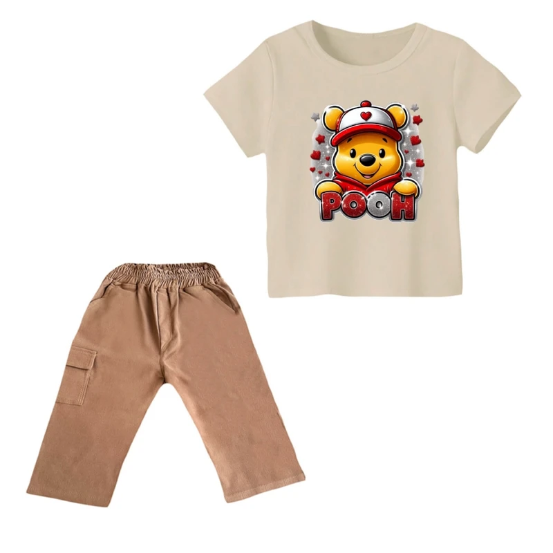 ست تی شرت و شلوارک پسرانه مدل پو کد 42