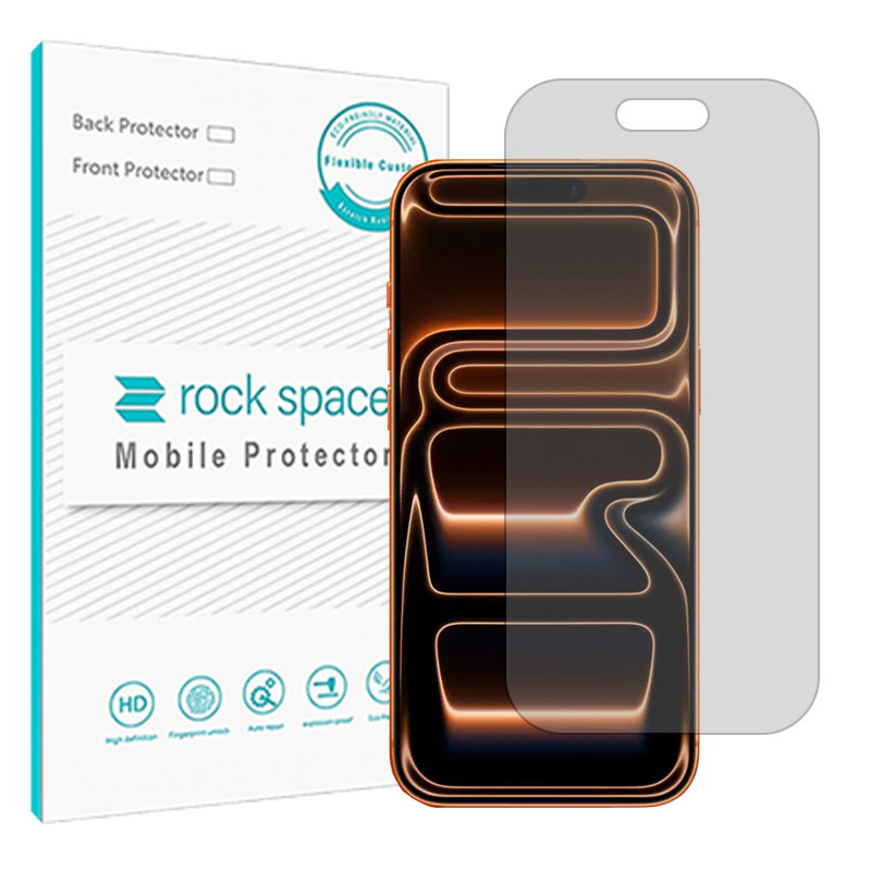 محافظ صفحه نمایش شفاف راک اسپیس مدل Resistant مناسب برای گوشی موبایل اپل iPhone 17 Pro