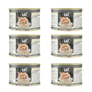 کنسرو گربه ادل مدل Veal Chicken Turkey وزن 200 گرم بسته 6 عددی