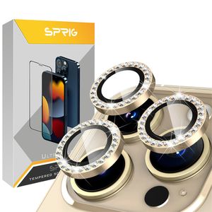 محافظ لنز دوربین اسپریگ مدل Ring metal Diamond مناسب برای گوشی موبایل اپل Iphone 14 Pro / 14 Pro max