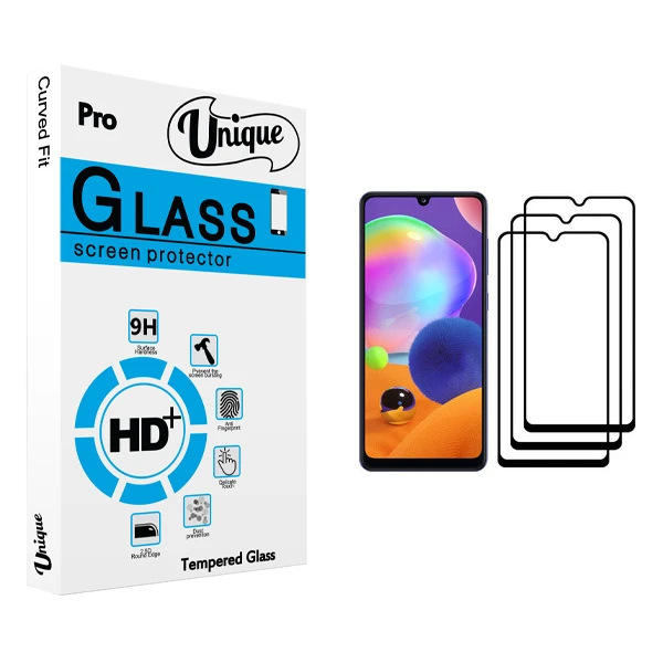 محافظ صفحه نمایش يونيک مدل +Clear مناسب برای گوشی موبایل سامسونگ Galaxy A31 بسته سه عددی
