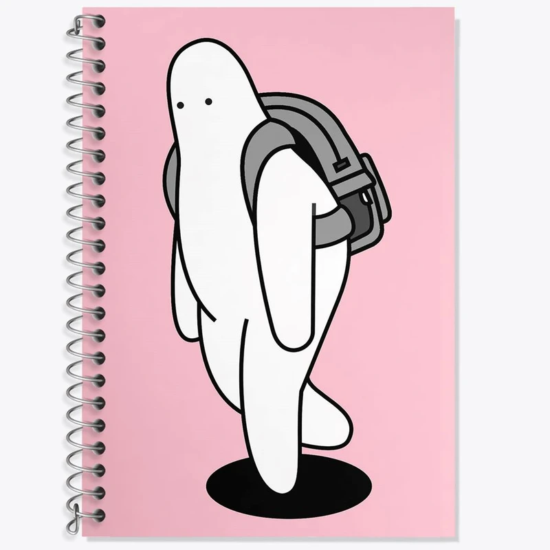 دفتر زبان 50 برگ خندالو مدل سه خط طرح تنبل خسته کد 29438