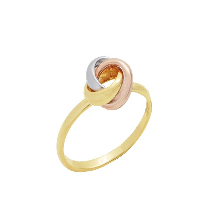 انگشتر طلا 18 عیار زنانه الی گالری مدل سه خم سایز 54