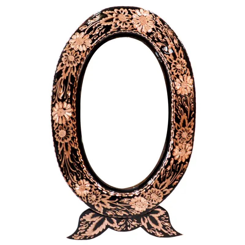 آینه مسی مدل الماس تراش بیضی کد 38