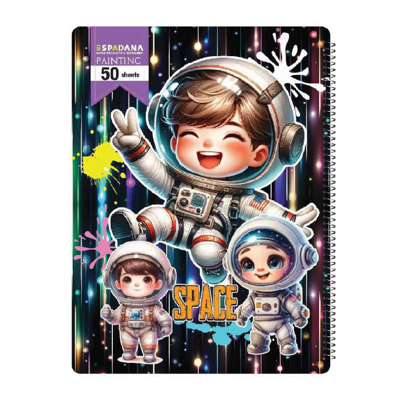 دفتر نقاشی 50 برگ اسپادانا کد 5010 مجموعه 12 عددی
