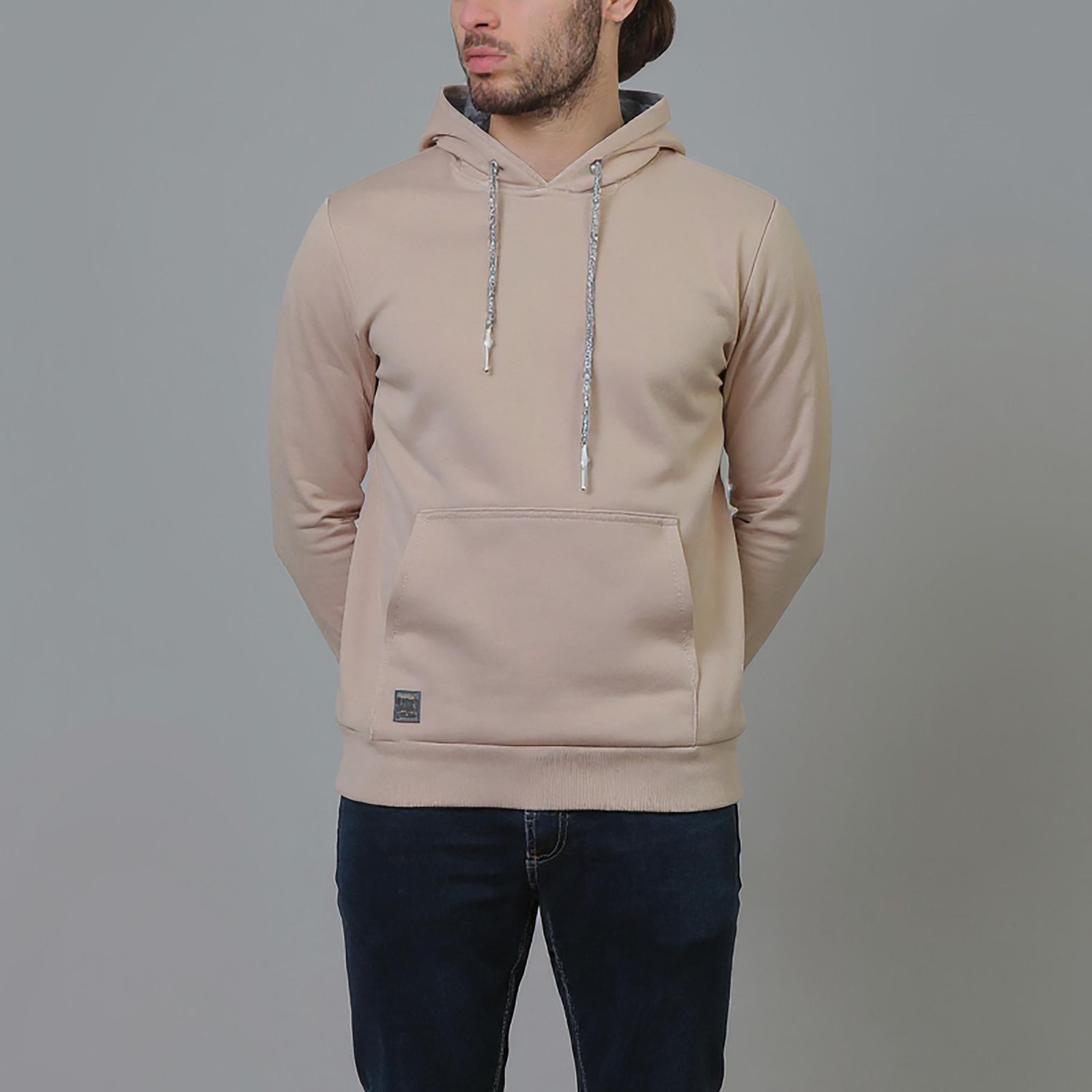 هودی مردانه باینت کد 606-17 رنگ کرم -  - 1