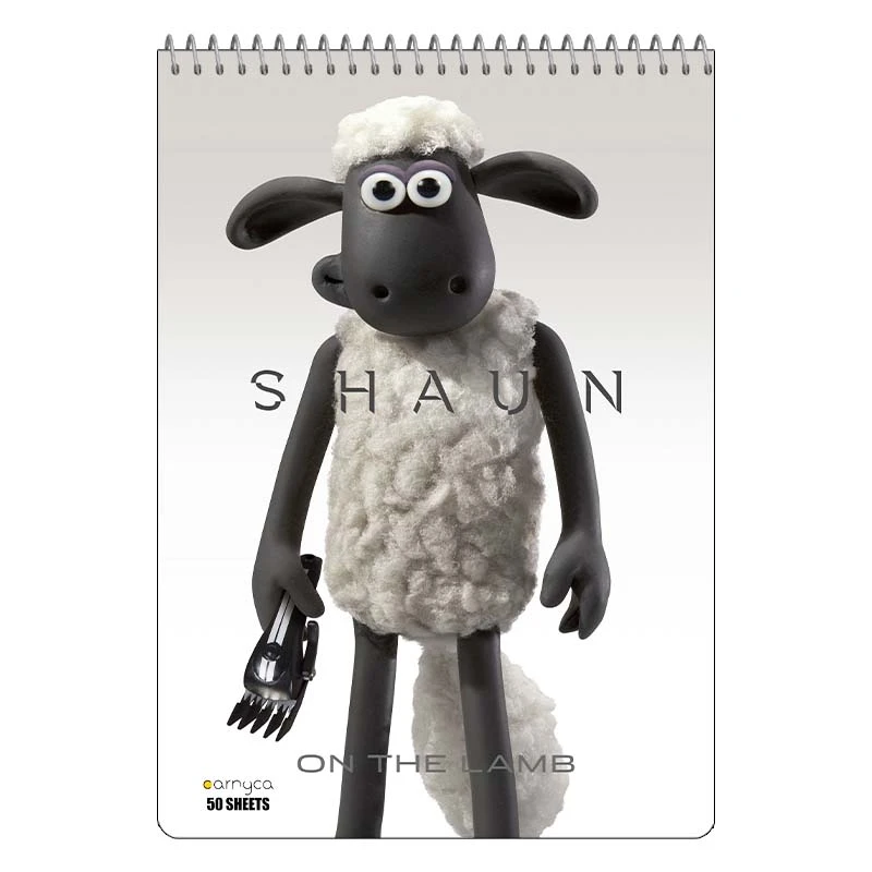 دفتر نقاشی 50 برگ سیمی کارنیکا طرح بره ناقلا shuan the sheep کد 71907