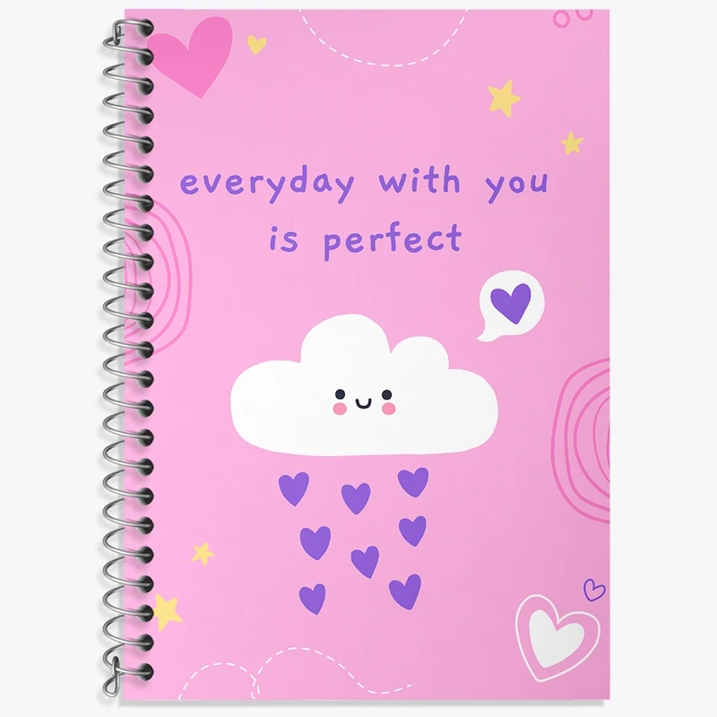 دفتر زبان 50 برگ خندالو مدل دو خط طرح فانتزی کد N336