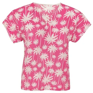 تی شرت راحتی آستین کوتاه زنانه مدل هاوایی