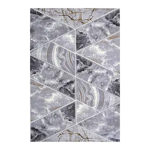 فرش ماشینی 320 شانه فرش سهند زمینه نقره‌ای حاشیه خاکستری مدل SO30.0A