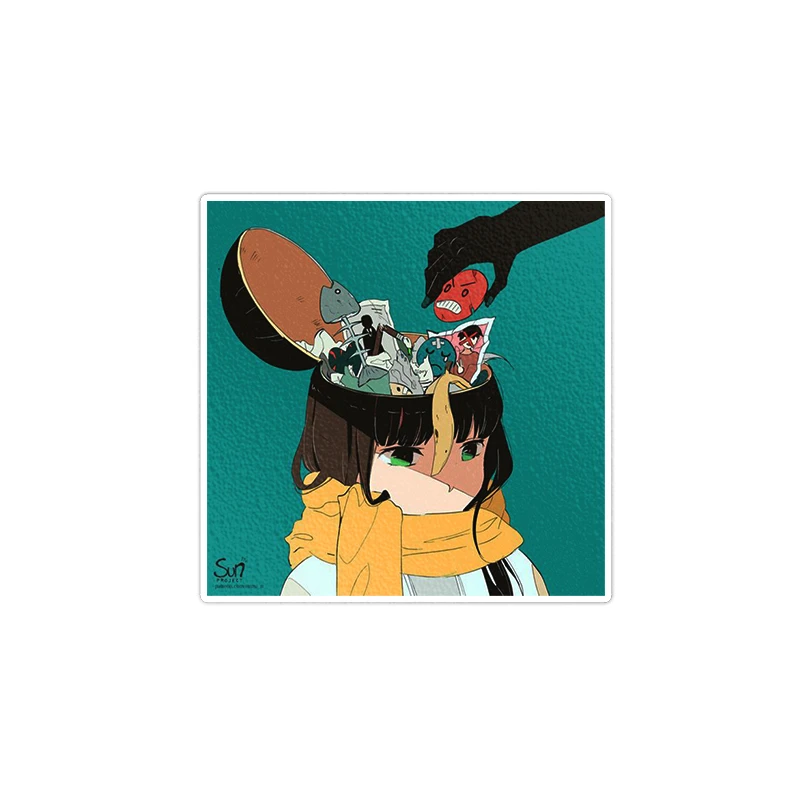     استیکر لپ تاپ ویندی دیزاین طرح girl مدل vindi1006