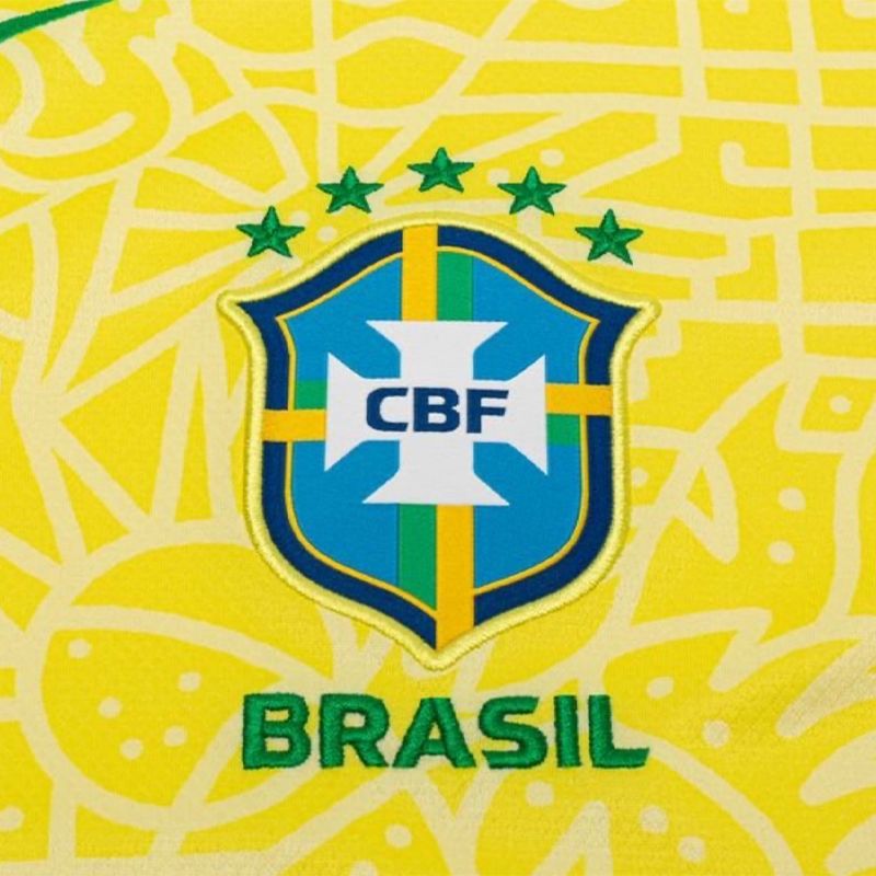 تی شرت آستین کوتاه ورزشی مردانه مدل برزیل کد Home 2024 -  - 2