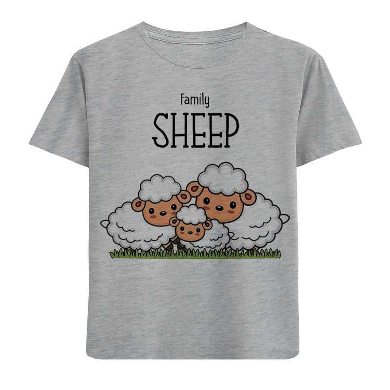 تی شرت آستین کوتاه دخترانه مدل گوسفند ها F601