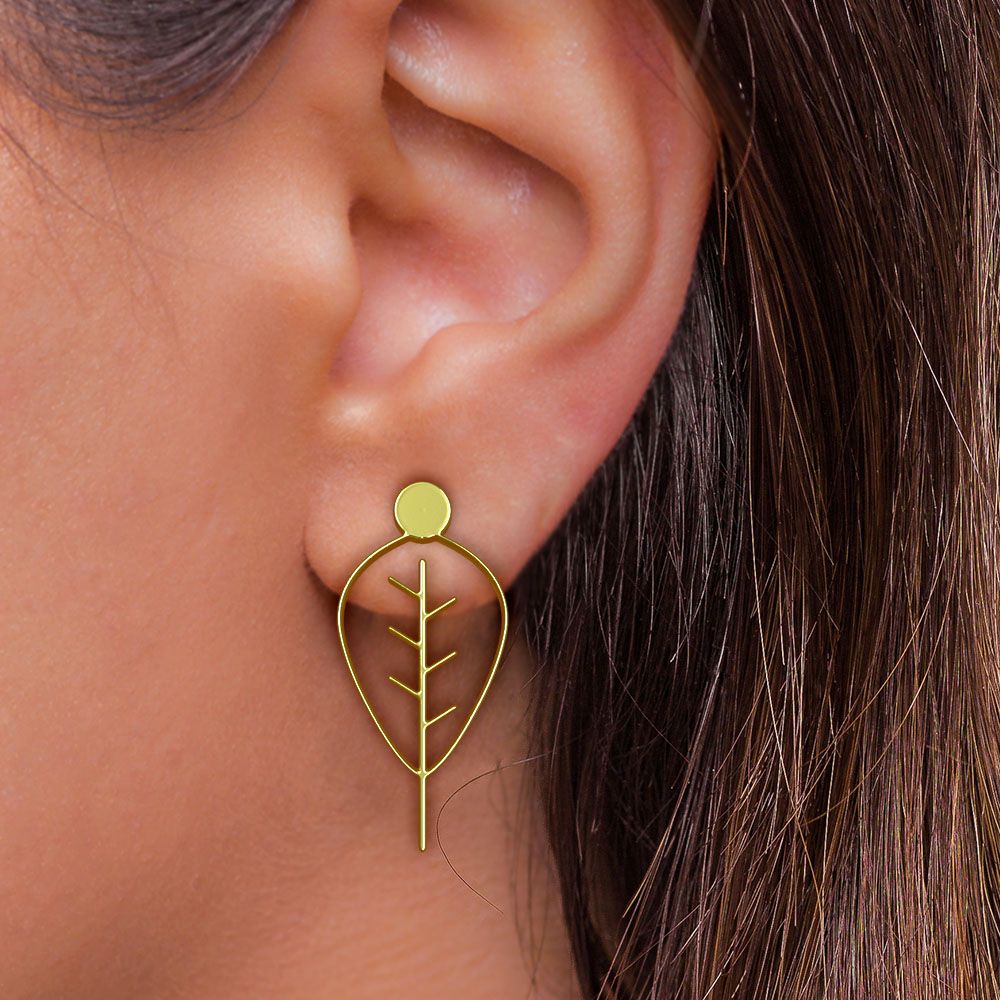 گوشواره طلا 18 عیار زنانه مدوپد مدل درخت کد GA1-15857 - - 3