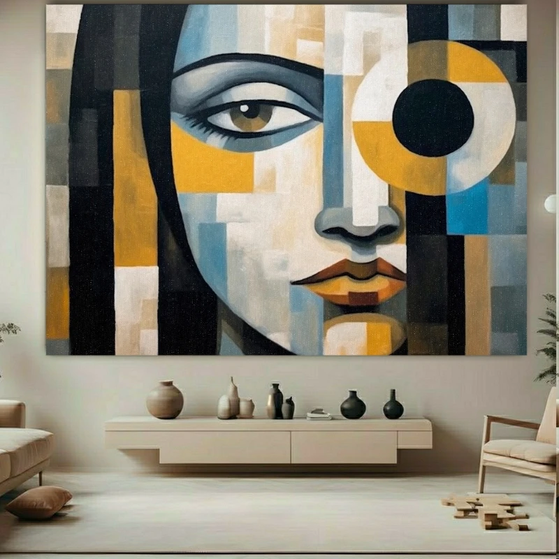 پوستر طرح مخمل نقاشی فانتزی مدل چهره دخترانه کد FP105197