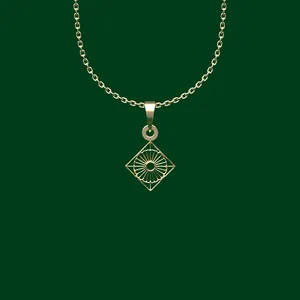 گردنبند طلا 18 عیار زنانه مدوپد مدل هندسی کد FF2-1-1021