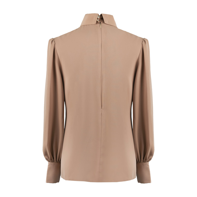 بلوز آستین بلند زنانه مدل یقه برگی