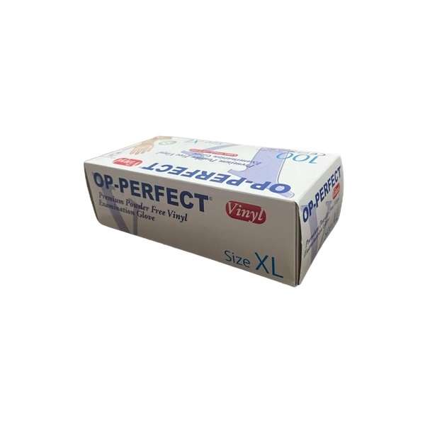 دستکش وینیل اوپی پرفکت مدل پریمیوم سایز خیلی بزرگ بسته 100 عددی دستکش وینیل اوپی پرفکت مدل پریمیوم سایز خیلی بزرگ بسته 100 عددی