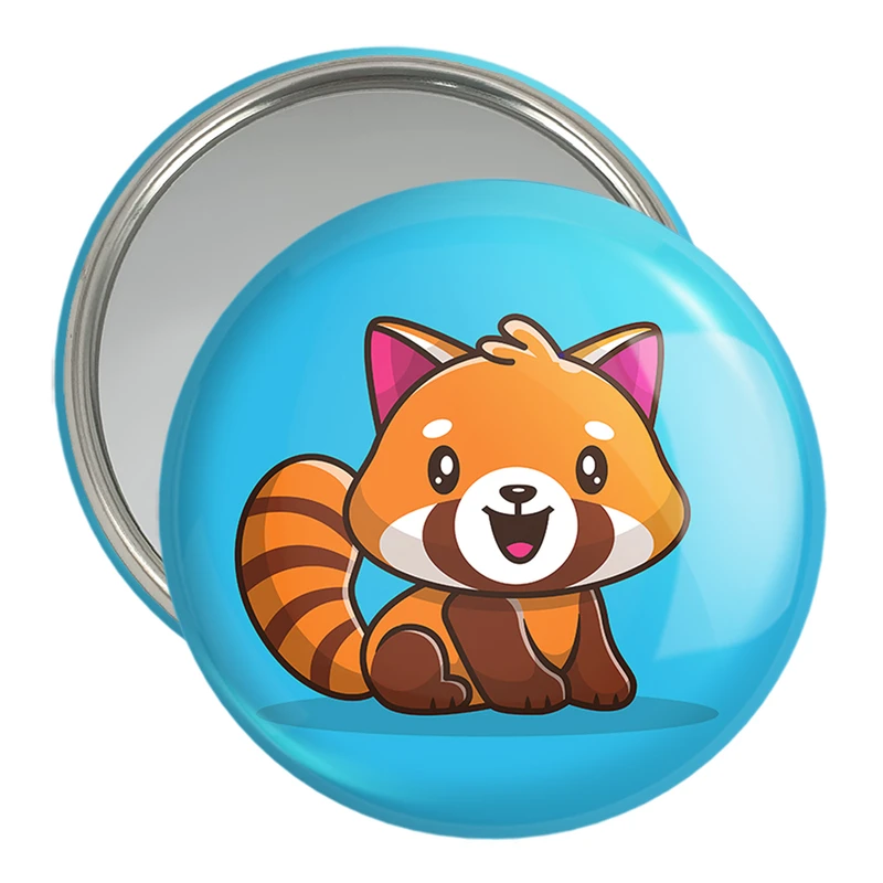 آینه جیبی خندالو مدل حیوانات بامزه پاندای قرمز کد 29636