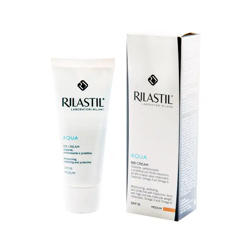 کرم پودر BB ریلاستیل مدل Aqua Spf15 شماره 02 حجم 40 میلی لیتر